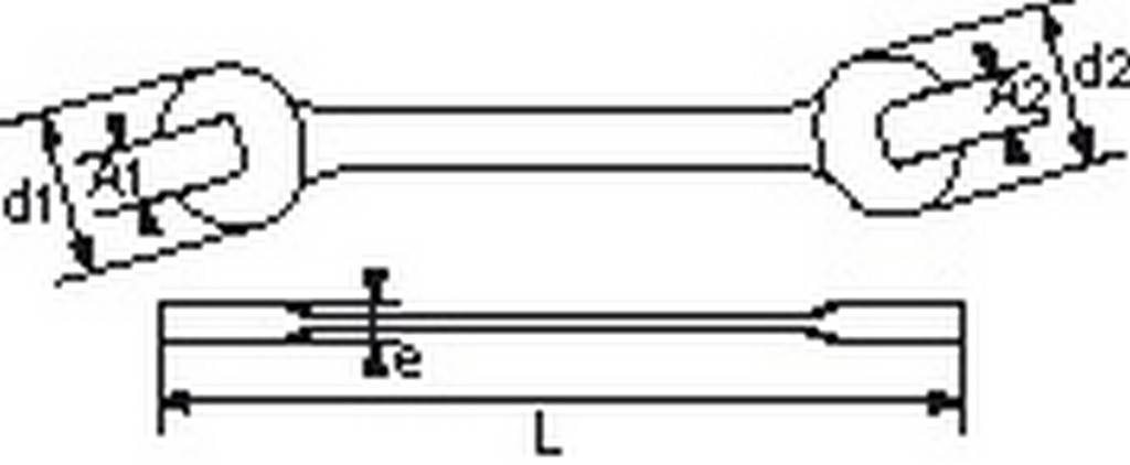 CLE A FOURCHES 5,5X7 MM SAM OUTILLAGE - 105,5X7N