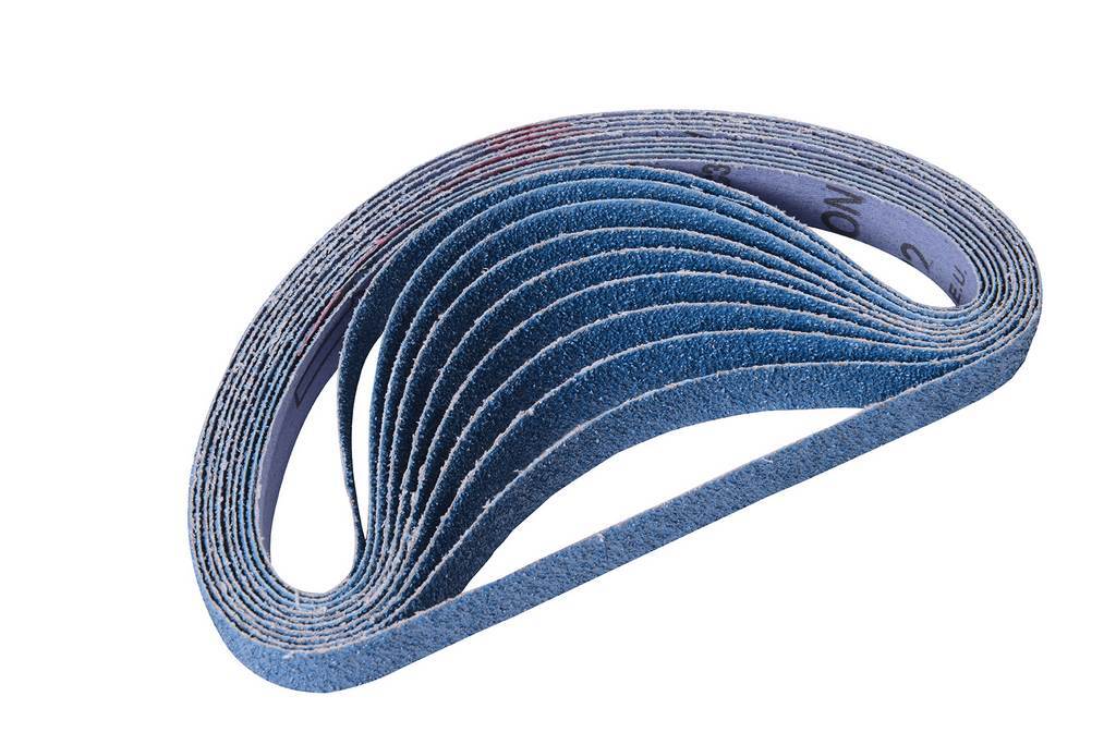 Paquet de 10 bandes abrasives 20x520 mm grain 80 SAM OUTILLAGE - 132080