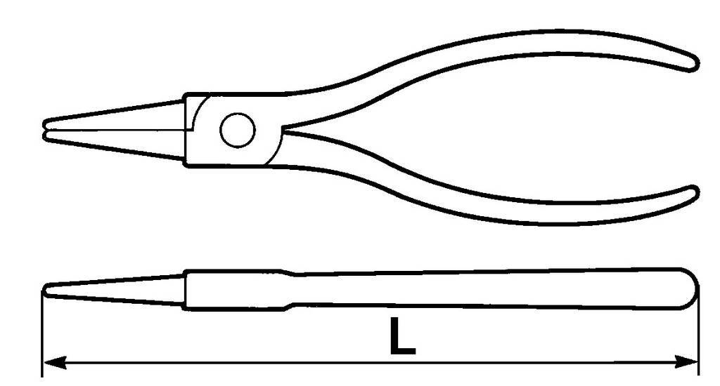 PINCE CIRCLIPS INTERIEURE DROITE 12-25 MM SAM OUTILLAGE - 19013A