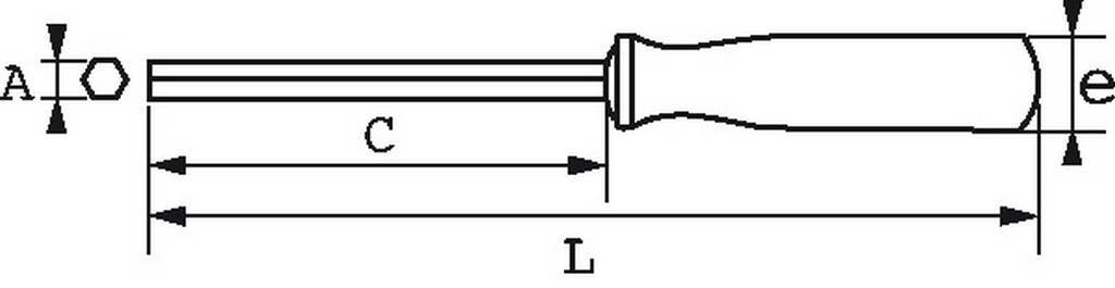 CLE A DOUILLE EMMANCHEE BIMATIERE 6 PANS 7 MM SAM OUTILLAGE - 291T7