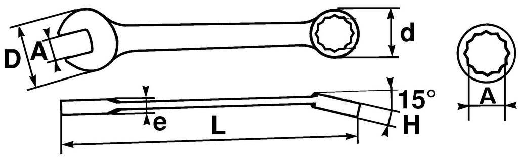CLE MIXTE 32 MM SAM OUTILLAGE - 50A32