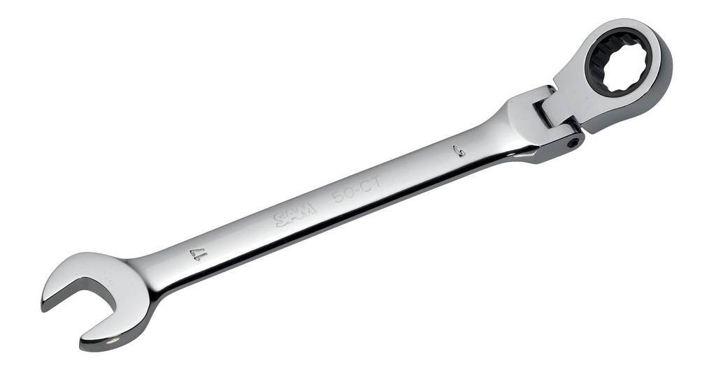 CLE MIXTE A CLIQUET ARTICULEE DE 8 SAM OUTILLAGE - 50CT8
