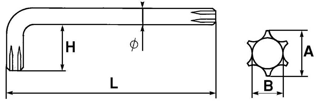 CLE MALE RESISTORX 10 MM SAM OUTILLAGE - 5915