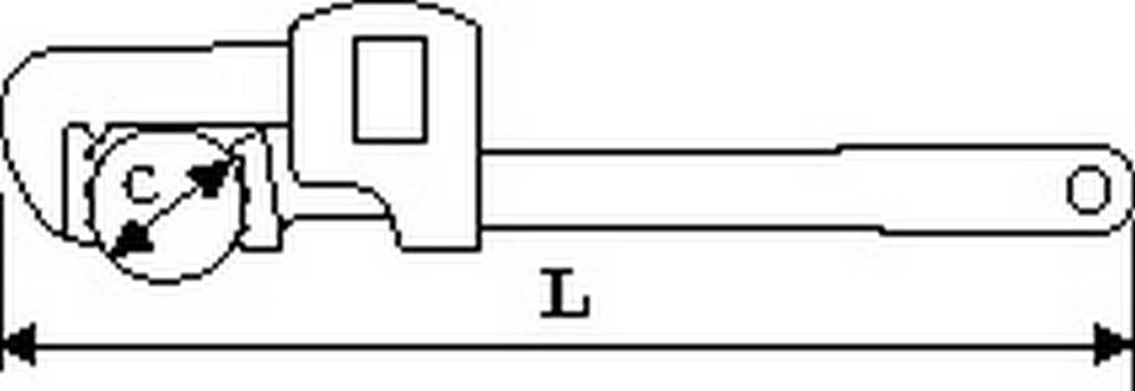 CLE SERRE TUBE ALLIAGE LEGER 36' SAM OUTILLAGE - 63036AL