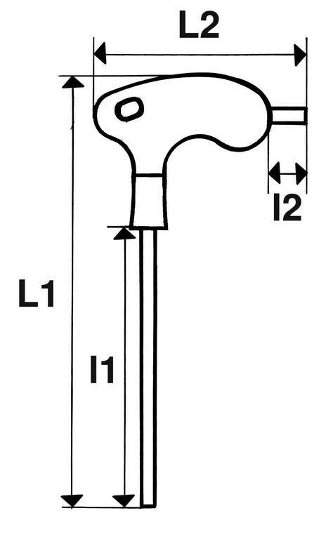 CLE MALE POIGNEE EN T TORX T40 SAM OUTILLAGE - 66PTX40
