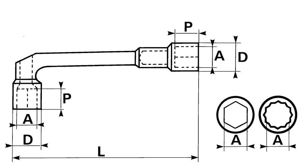 CLE A PIPE DEBOUCHEE 6/12 PANS 23 MM SAM OUTILLAGE - 93SD23