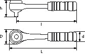 Cliquet composite 1/4 PUSH SAM OUTILLAGE -COMPOCLIC-1