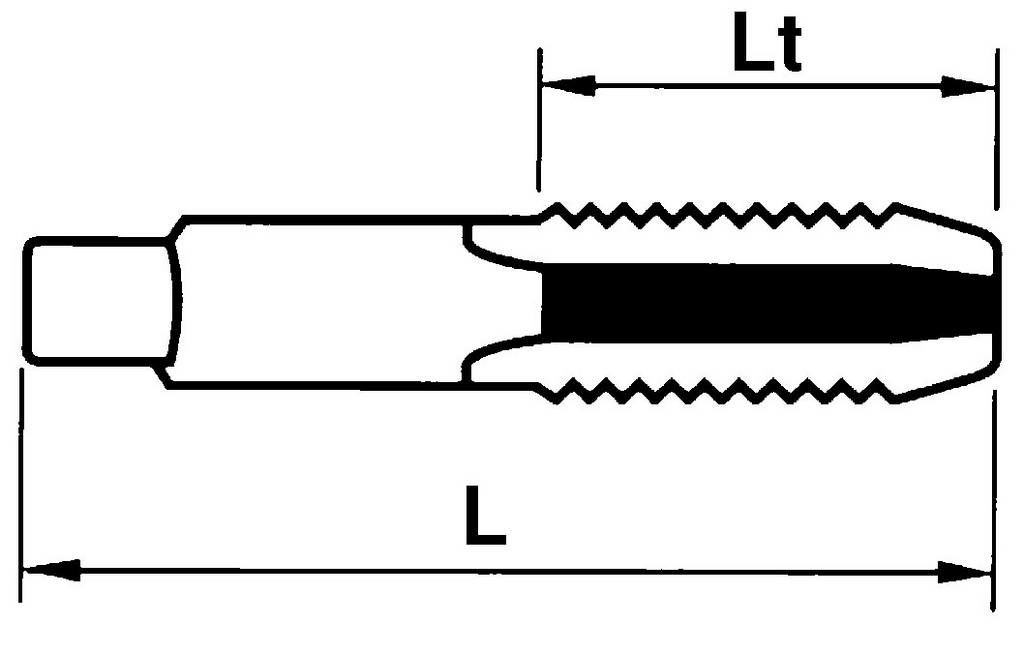 Set de 3 tarauds HSS 24x3 mm SAM OUTILLAGE - FTR24