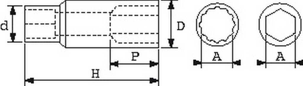 DOUILLE 6 PANS LONGUE 3/8 18 MM SAM OUTILLAGE - JHL18