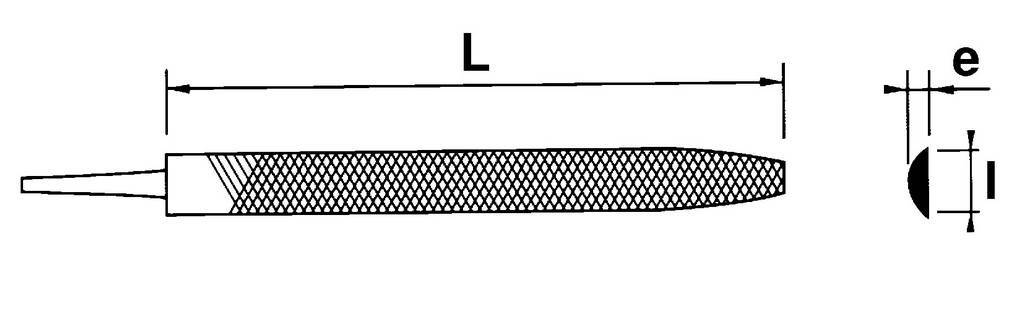 LIME DEMI-RONDE BATARDE 250 MM SAM OUTILLAGE - LDR25B