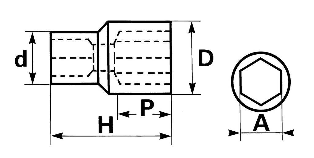 DOUILLE 1' 65 MM SAM OUTILLAGE - M65