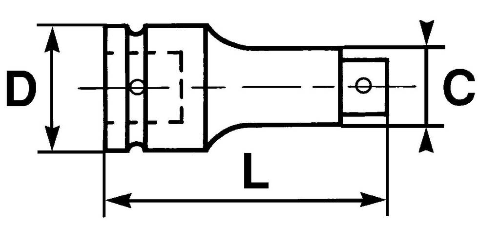 RALLONGE CHOCS 1/2 250 MM SAM OUTILLAGE - NS217