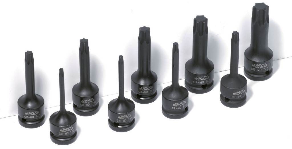 DOUILLE TOURNEVIS 1/2 A CHOCS LONGUE TORX TAILLE T45 SAM OUTILLAGE - NST45