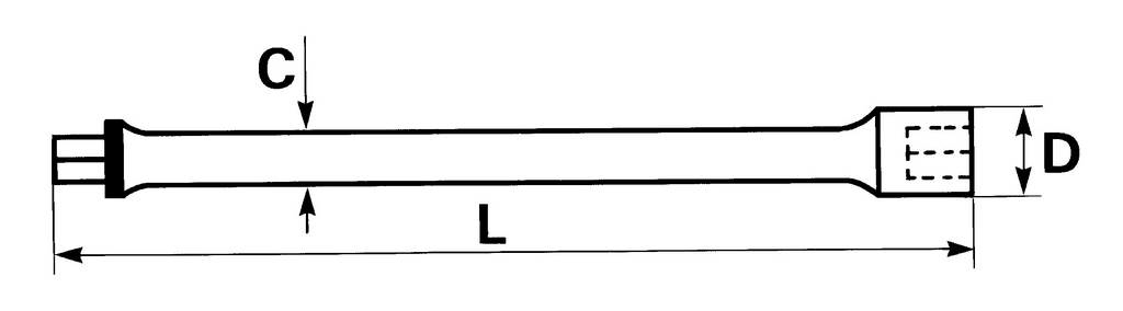 RALLONGE 1/2 LONGUEUR 75 MM SAM OUTILLAGE - S208