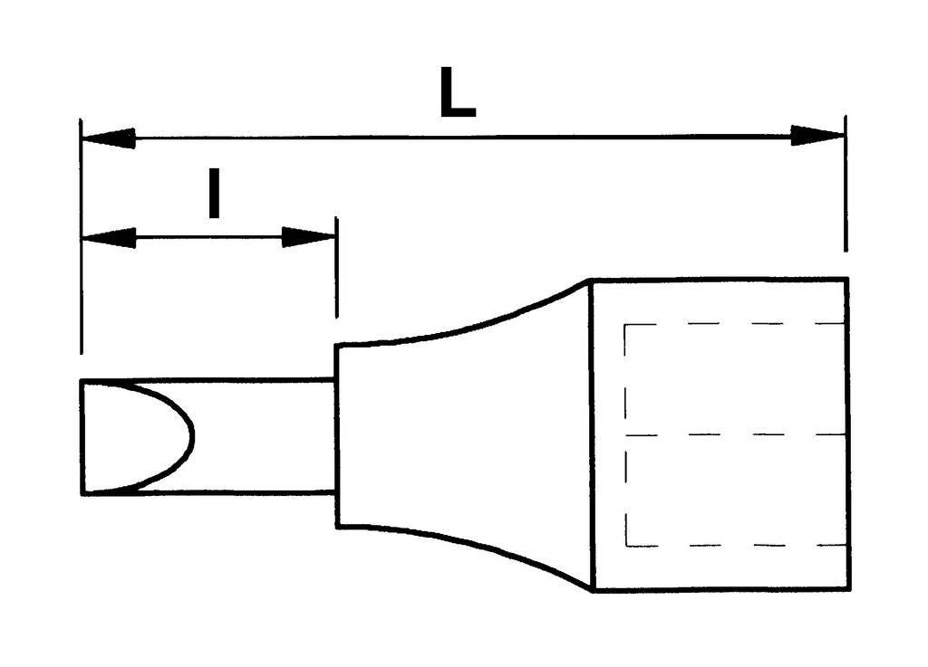 DOUILLE TOURNEVIS 1/2 6 PANS MALE: L140-H14 SAM OUTILLAGE - SC1414