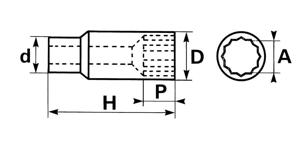 DOUILLE LONGUE 1/2 12 PANS 27 MM SAM OUTILLAGE - SL27
