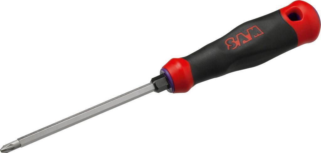 TOURNEVIS BIMATIERE S1 HEX 6 PANS PZ N°2 SAM OUTILLAGE - T2PZHP125