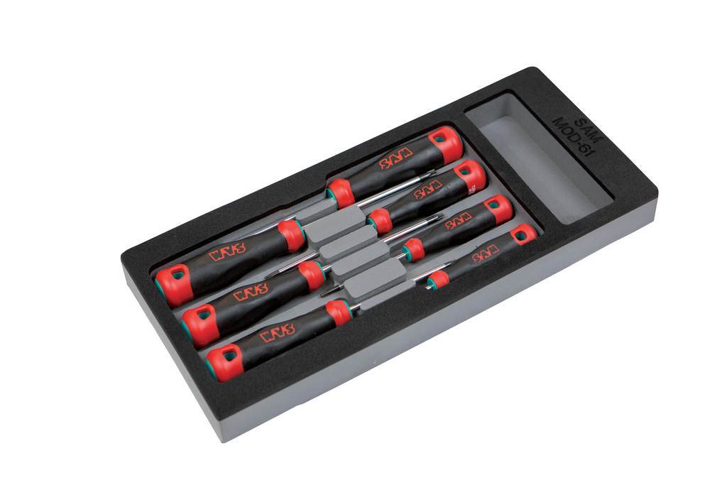 MODULE MOUSSE 7 TOURNEVIS TORX PERCE SAM OUTILLAGE - TRJ7MM