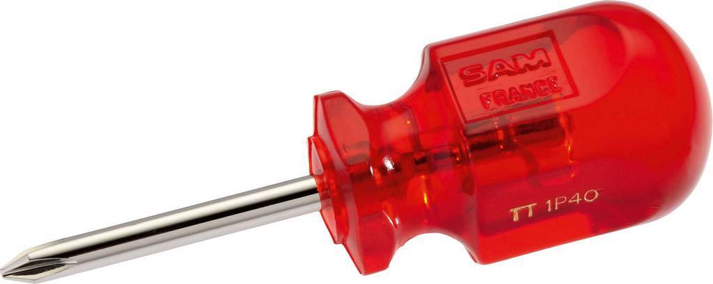 TOURNEVIS TRADITION EXTRA COURT PZ N°1 3X40 MM SAM OUTILLAGE - TT1PZ40