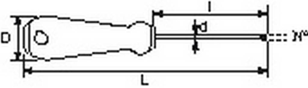 TOURNEVIS BOIS FENTE PZ1 80 MM SAM OUTILLAGE - TW1PZH80
