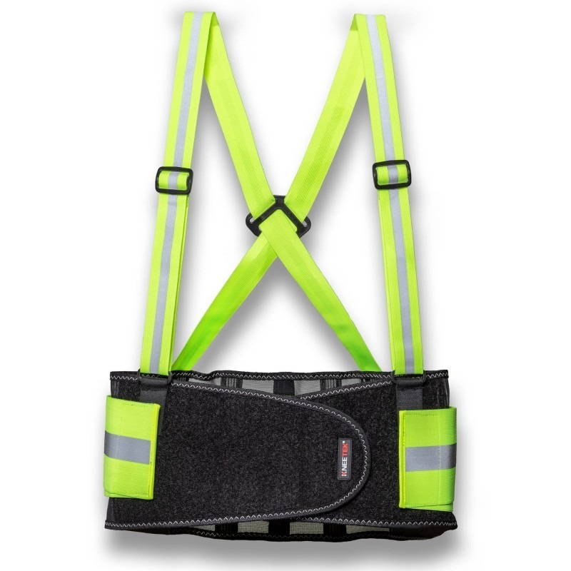CEINTURE DE MAINTIEN DORSAL HAUTE VISIBILITÉ M - Blanc/Jaune YEL - KNEETEK - BR110