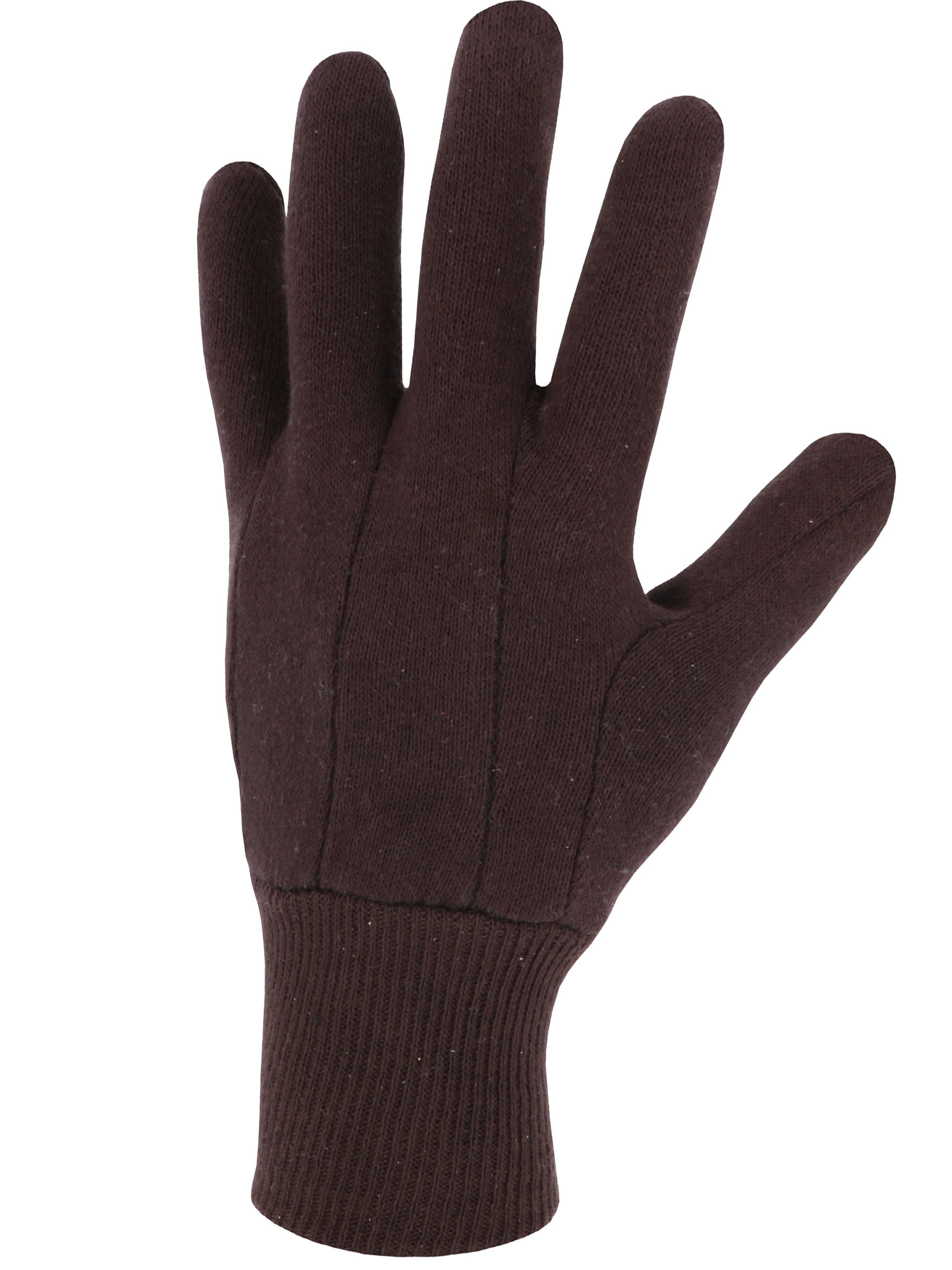 Gant coton jersey marron Poignet tricot T8 - SINGER - 400JMF
