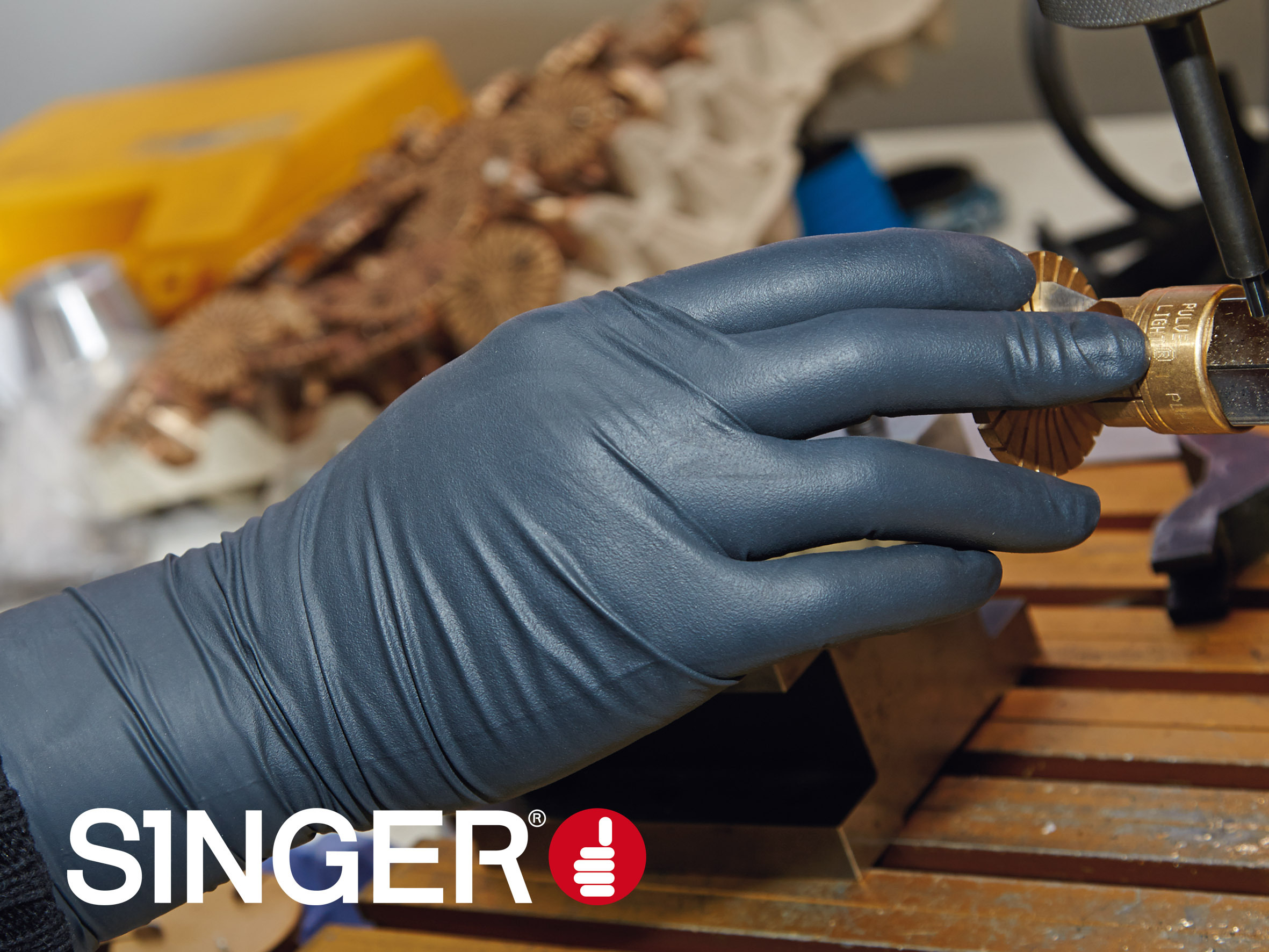 Gant nitrile Boîte de 100 gants - SINGER - AUU5000