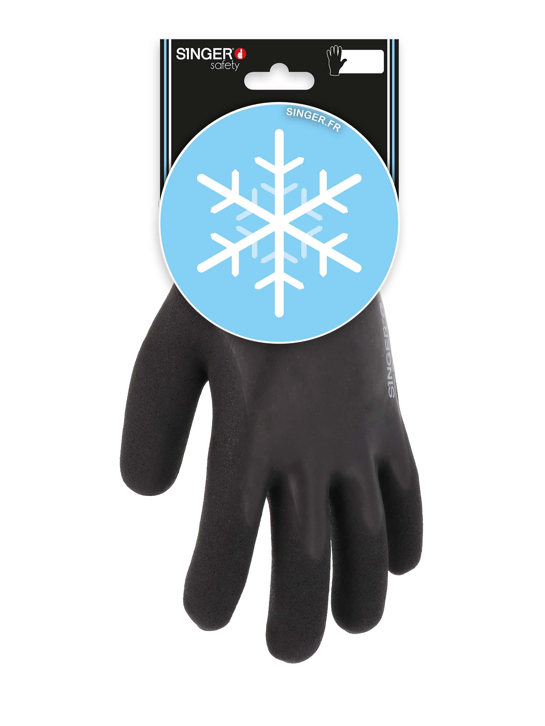 Gants nylon enduits latex double coucheDoublé acrylique - SINGER - CLAT57