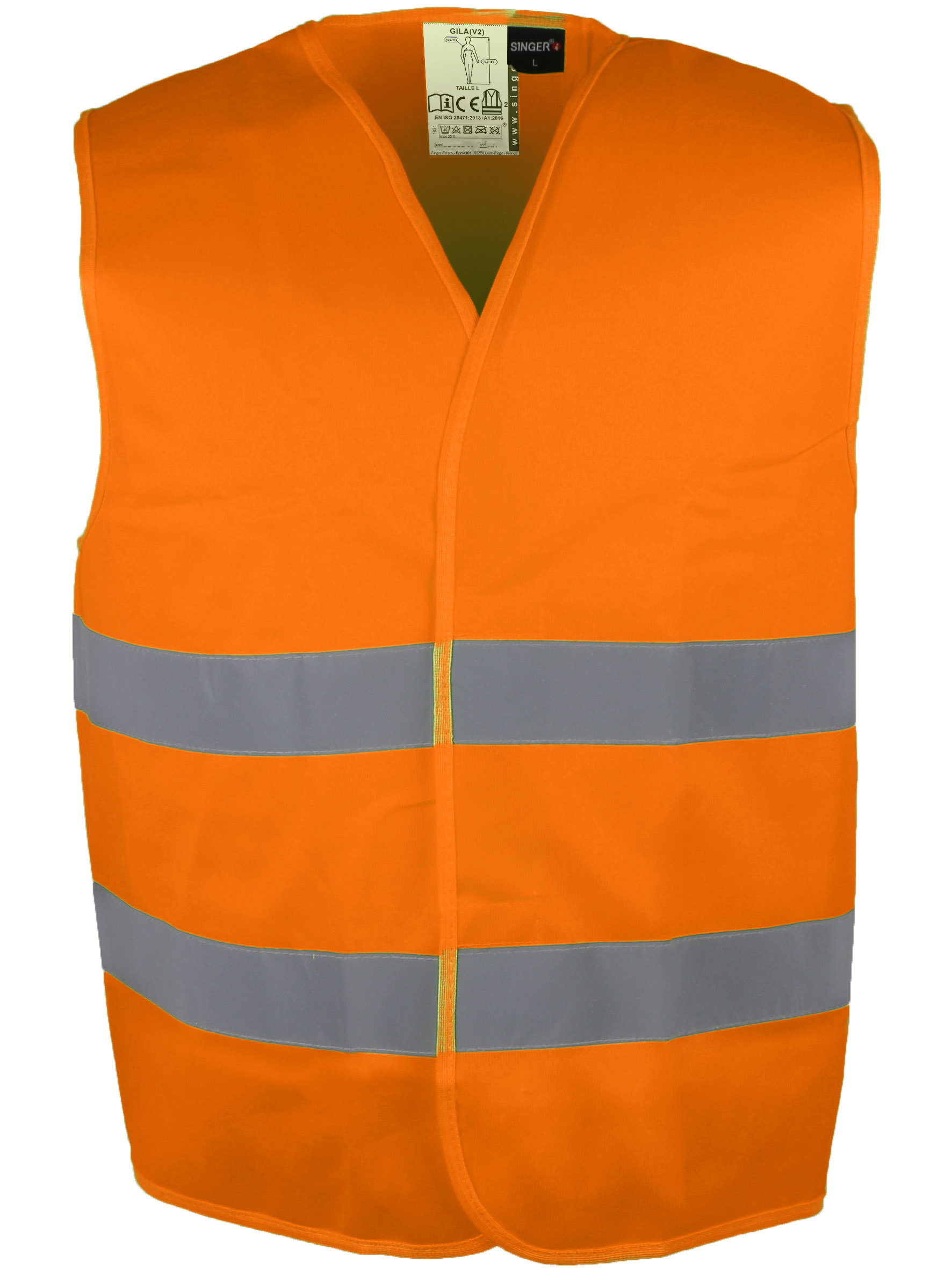 Gilet haute visibilité Polyester Fermeture auto-agrippante - SINGER - GILO