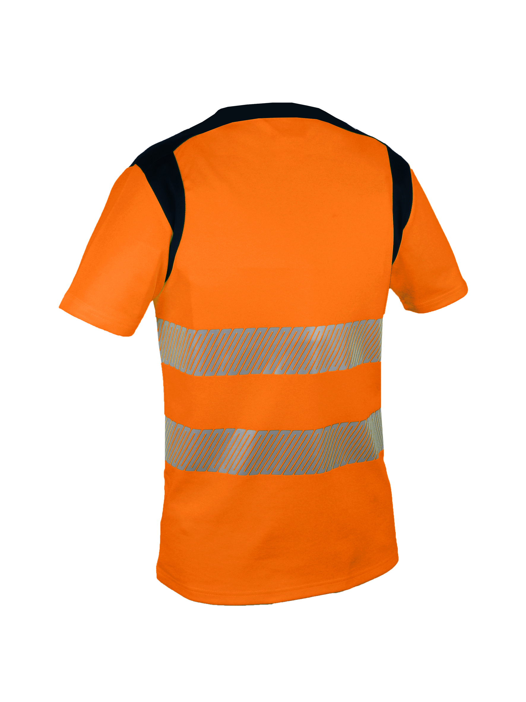 T-shirt haute visibilité orange et bleu marine - SINGER - SUCO