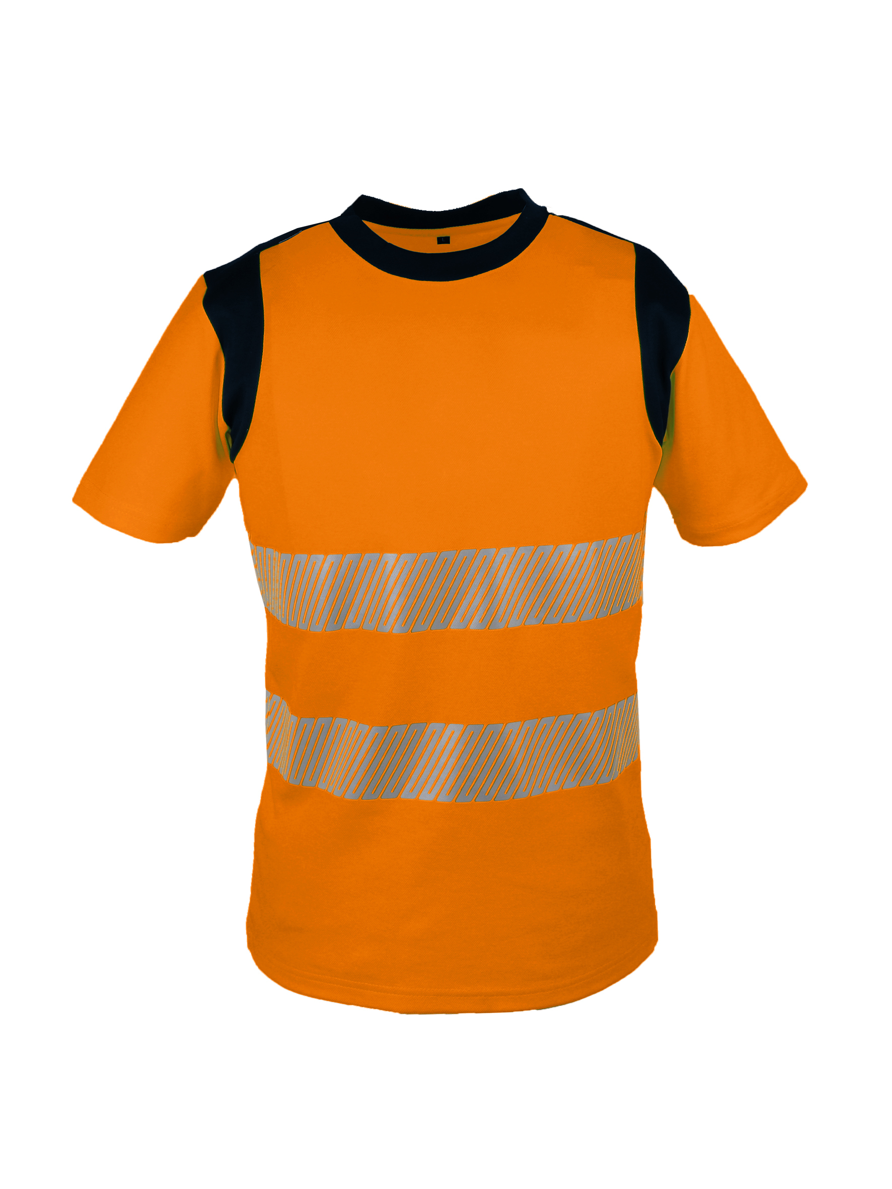 T-shirt haute visibilité orange et bleu marine - SINGER - SUCO