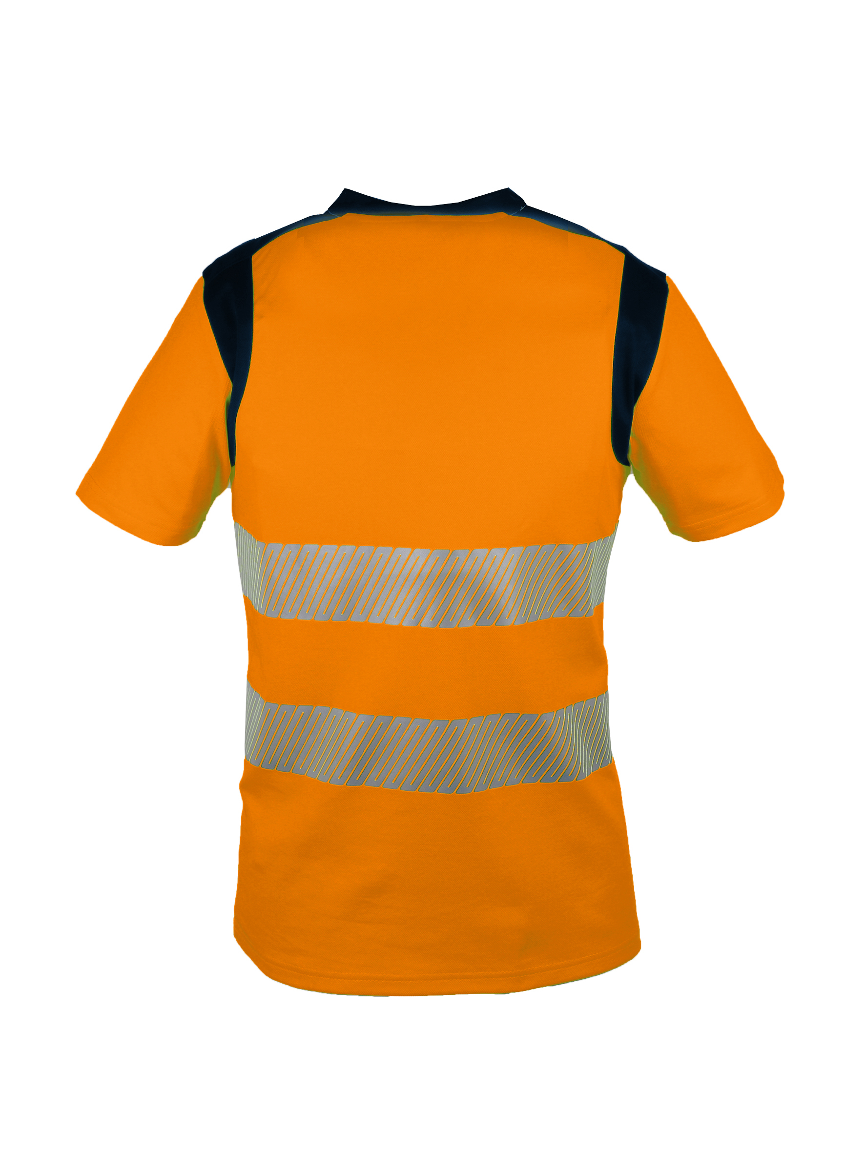 T-shirt haute visibilité orange et bleu marine - SINGER - SUCO