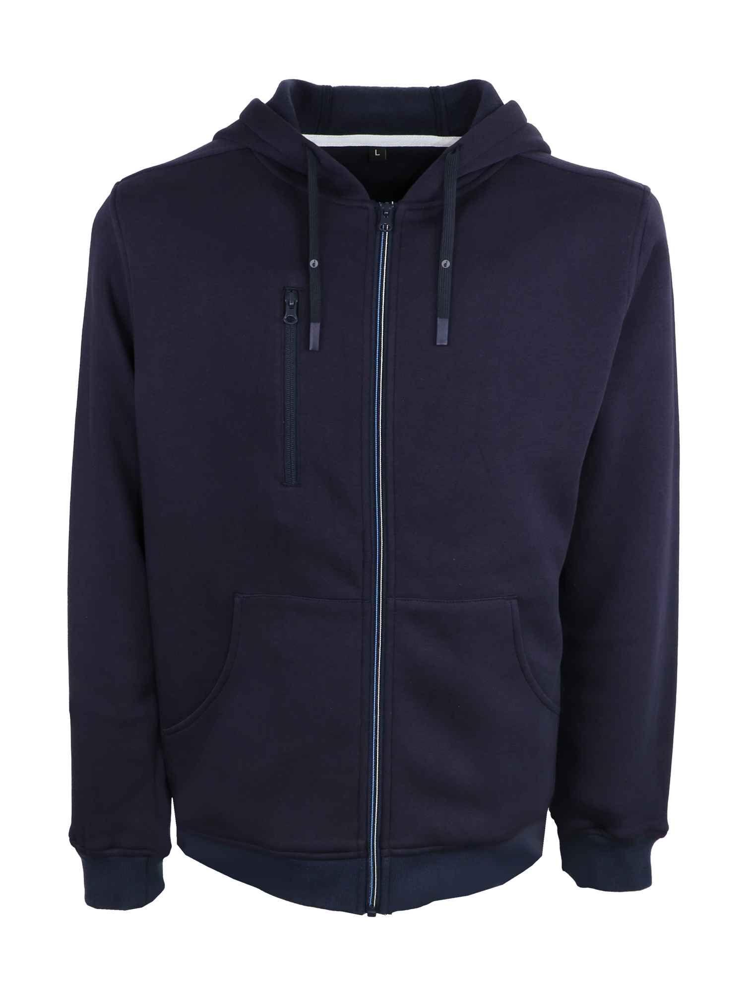 Sweat-shirt bleu marine avec capuche et fermeture à glissière - SINGER - SUITBLE