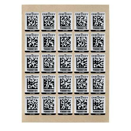 Grande étiquette QR CODE ONE-KEY large pour surface métallique (25 pcs) MILWAUKEE - 4932480562