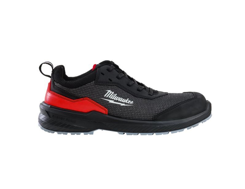 Chaussure de sécurité basse noire et rouge MILWAUKEE FLEXTRED S1PS SR ESD FO