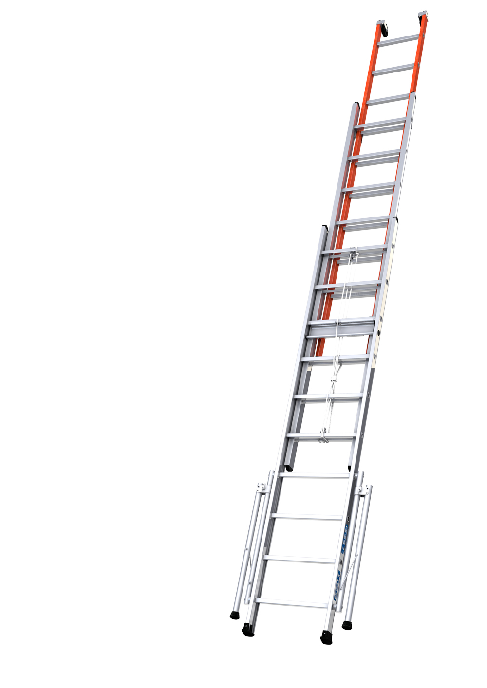 ÉCHELLE ISOLEX COULISSE À CORDE 3 PLANS ACCES À 10.88M - TUBESCA COMABI -04431115