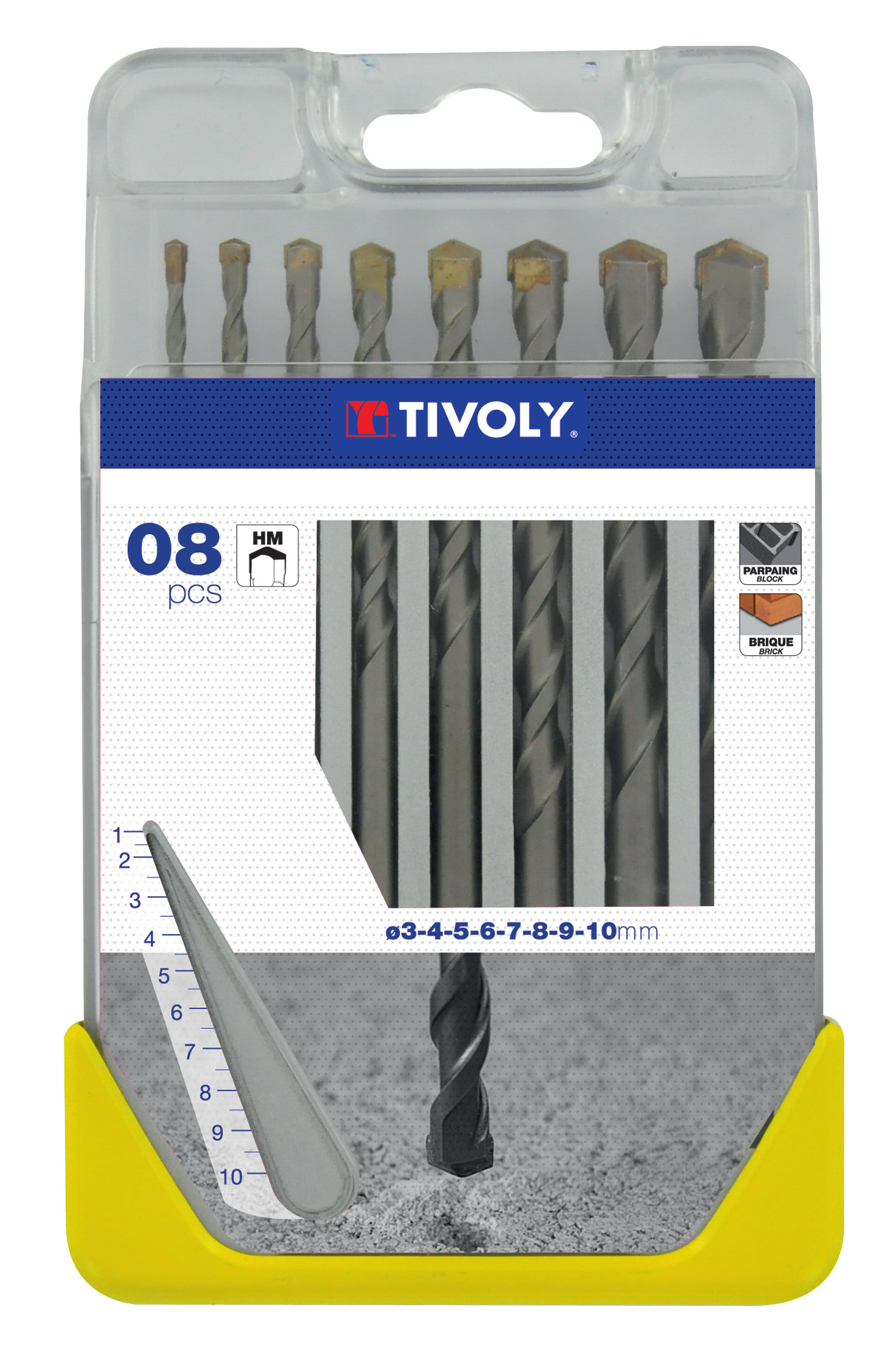 8 forets béton Ø 3 à 10mm TIVOLY - 10900270034