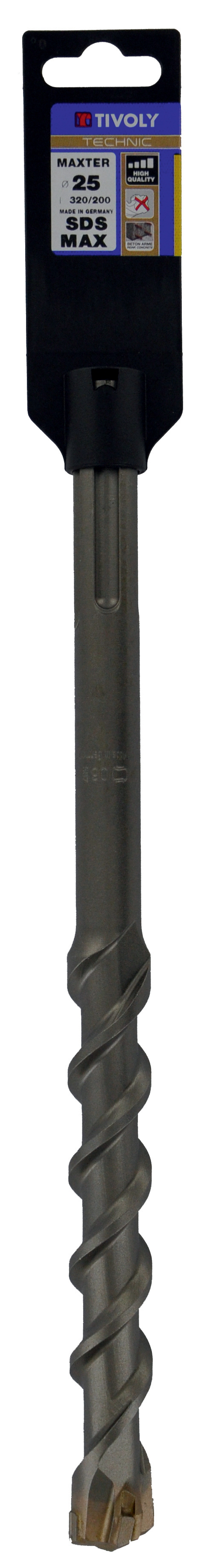 Foret bétons Maxter4 -SDS MAX -L320mm (Clip SDS brochable) / L: 320 Ø: 24 TIVOLY - 10905432400