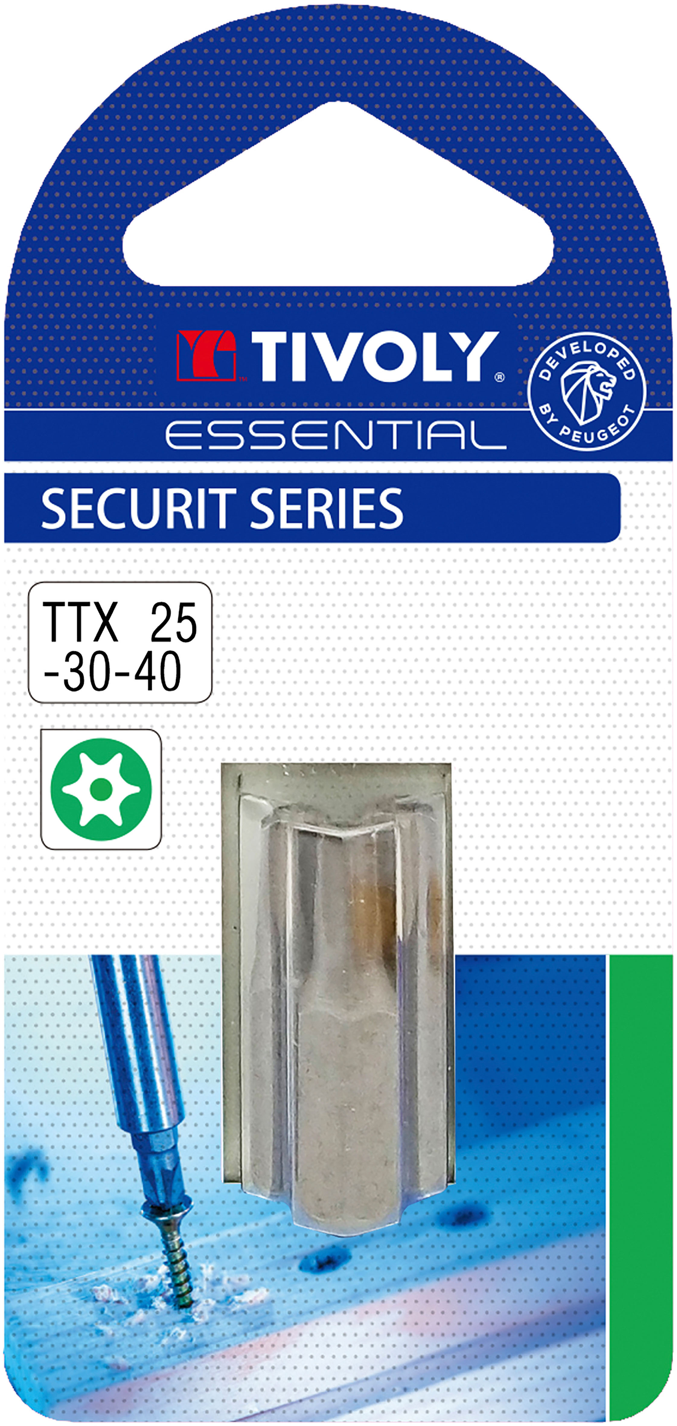 Embout de vissage -Vis sécurité -Pour vis Torx tamper N°: N25-30-40 / L: 25 TIVOLY - 11501720004