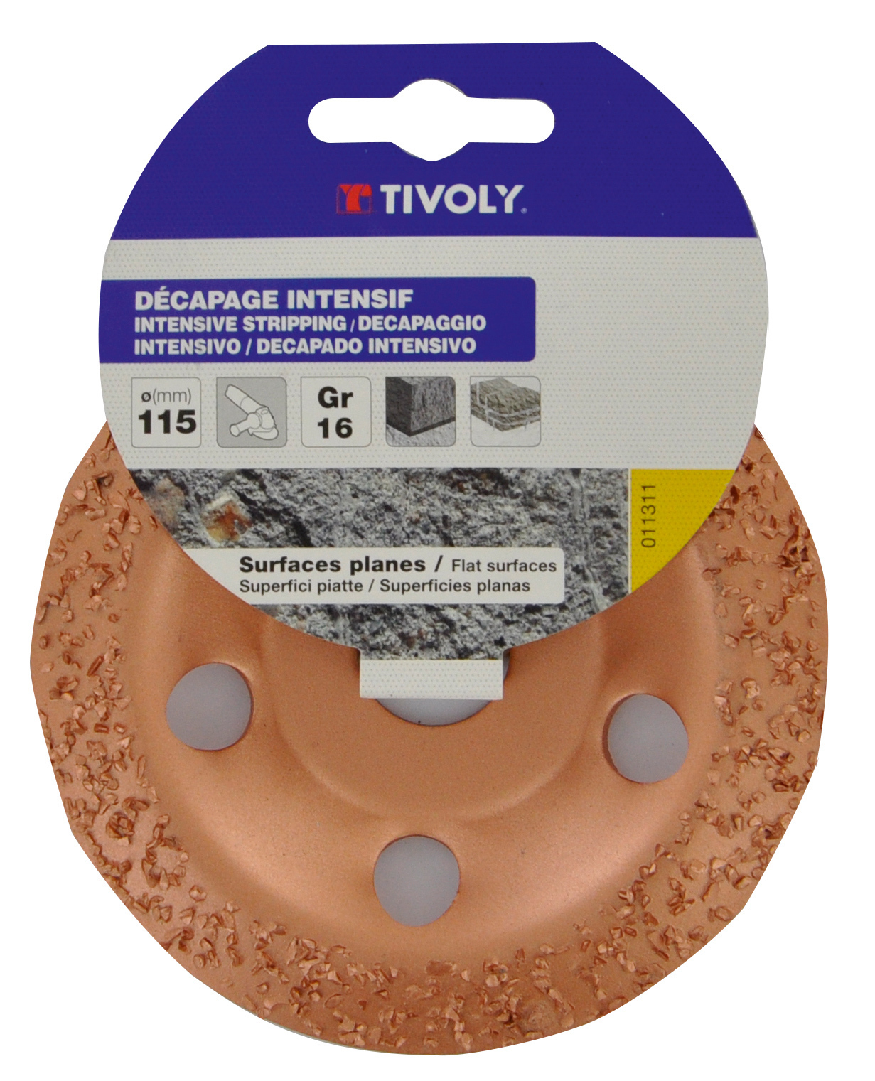 Disque CARBURE DE TUNGSTENE (Cartonnette brochable) / Dim Ø115 / Gr : 10 TIVOLY - XT10112011310