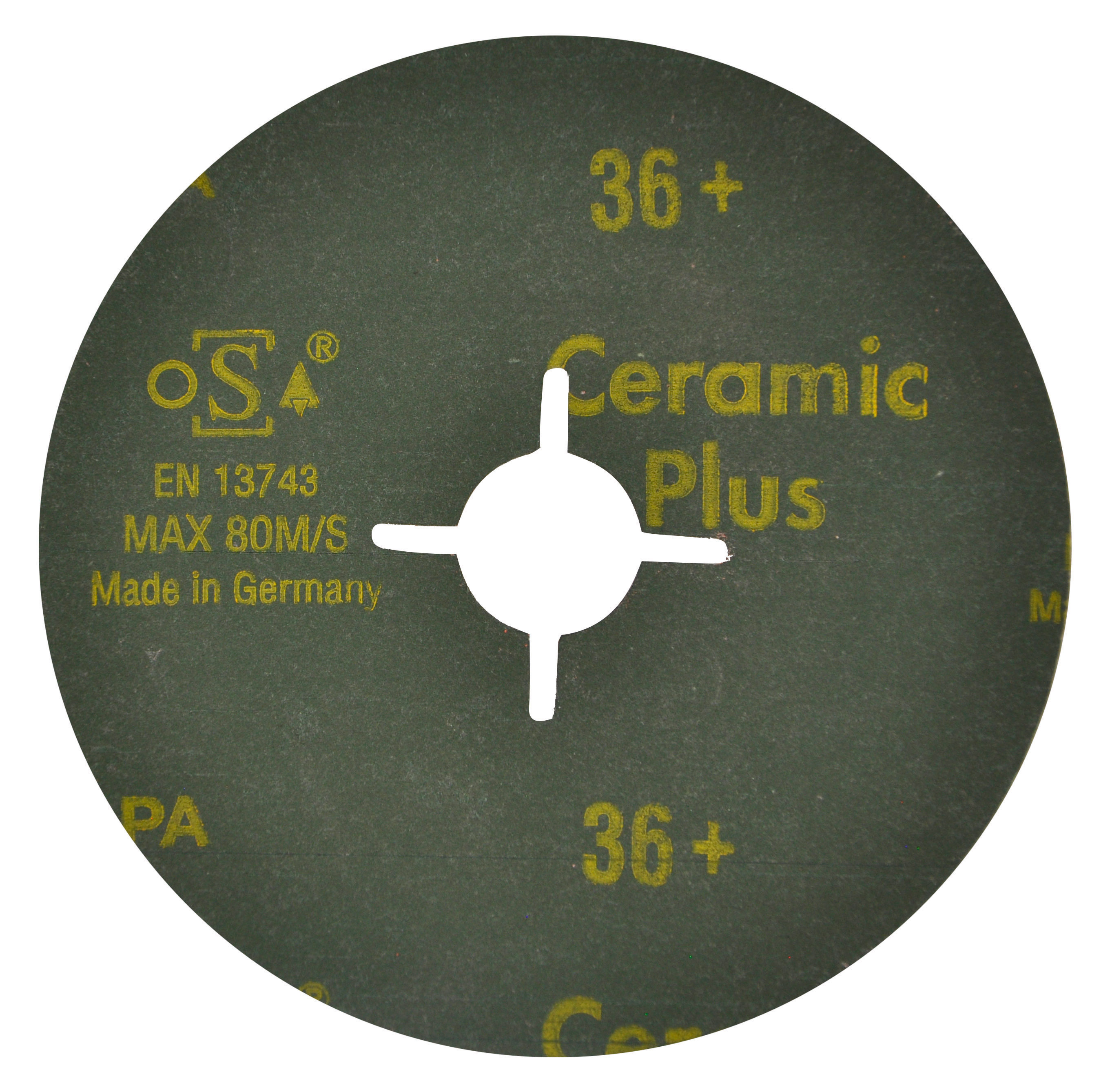 Disque FIBRE CERAMIQUE Spécial INOX / Dim Ø125 / Gr : 80 TIVOLY - XT10112011337
