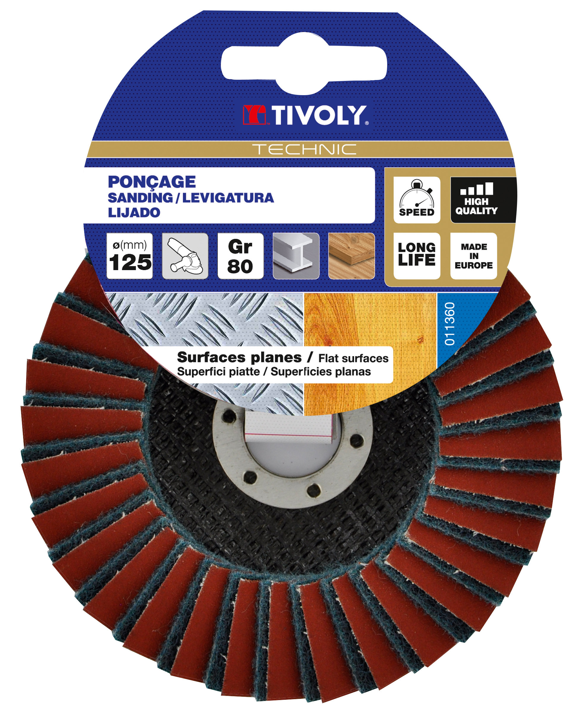 Disque LAMELLES COMBINE (Cartonnette brochable) / Dim Ø125 / Gr : 120 TIVOLY - XT10112011390