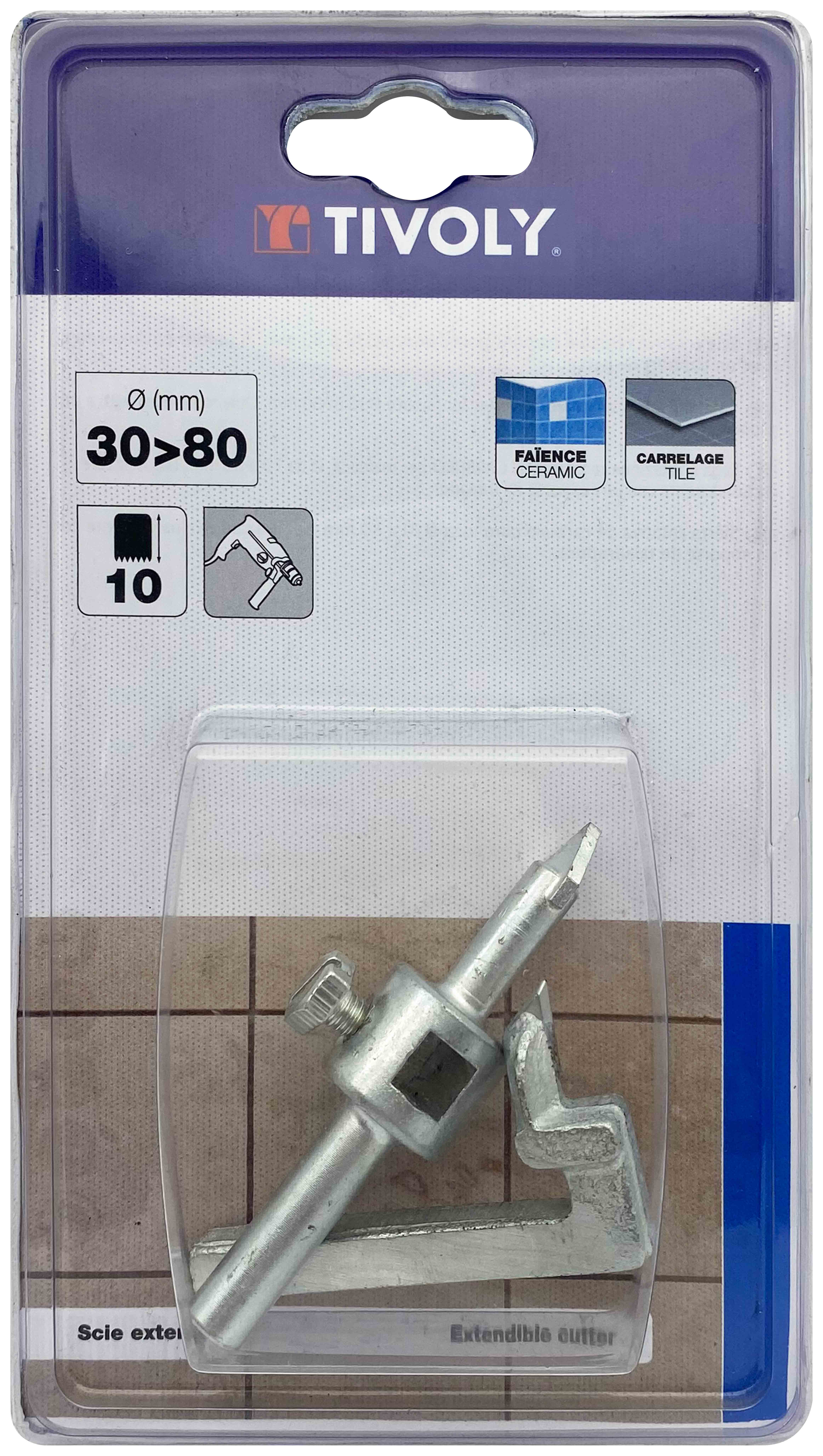 Scie rotative réglable carbure Ø 30 à 80mm TIVOLY - XT50522052450
