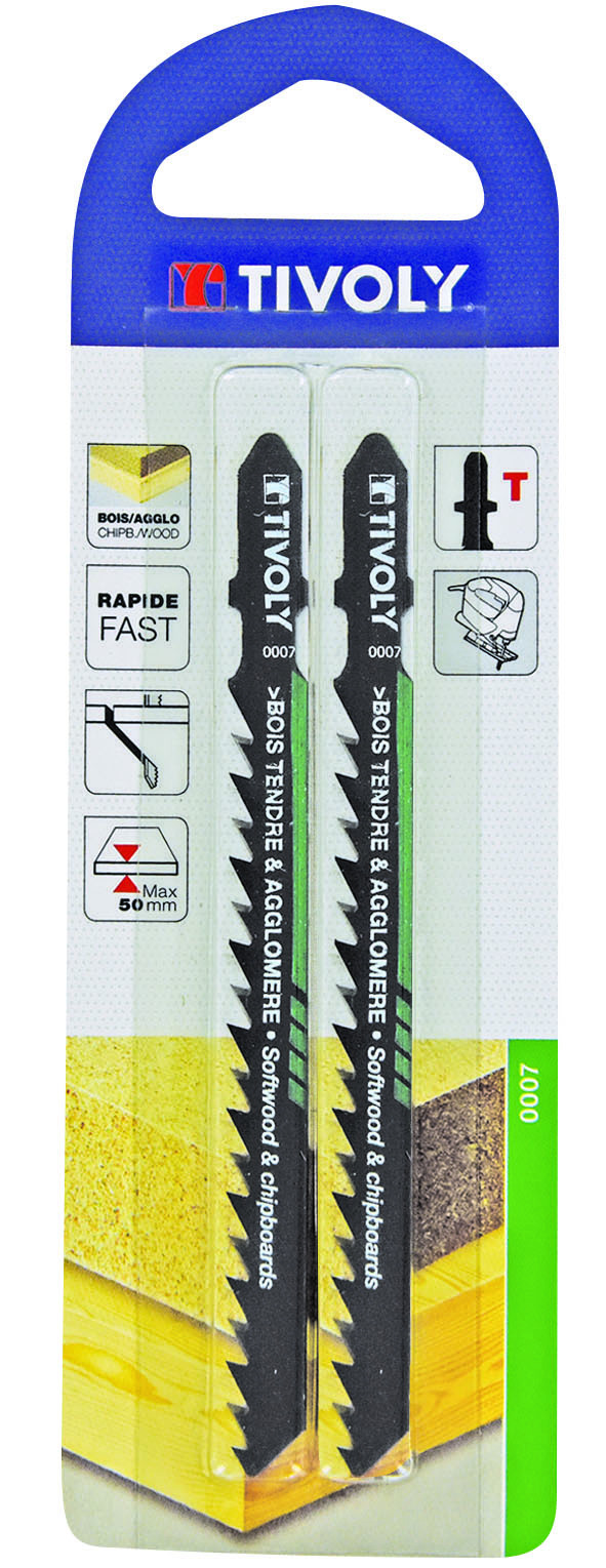 Lame de scie sauteuse -Pour bois tendre et aggloméré -Attache U / L: 100 / H: 75 / Droite TIVOLY - XT505320049