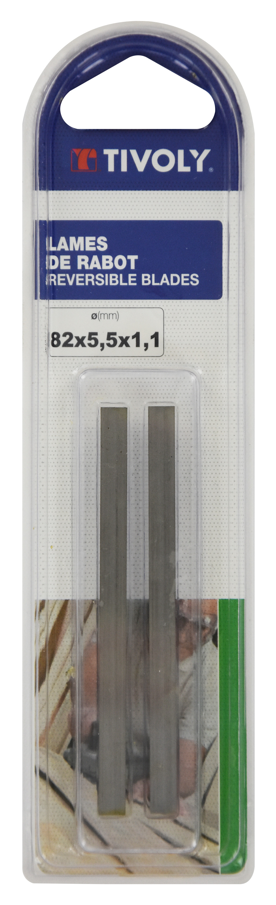 Lame de rabot réversible L 75x5,5x1,1 mm TIVOLY - XT60642000180
