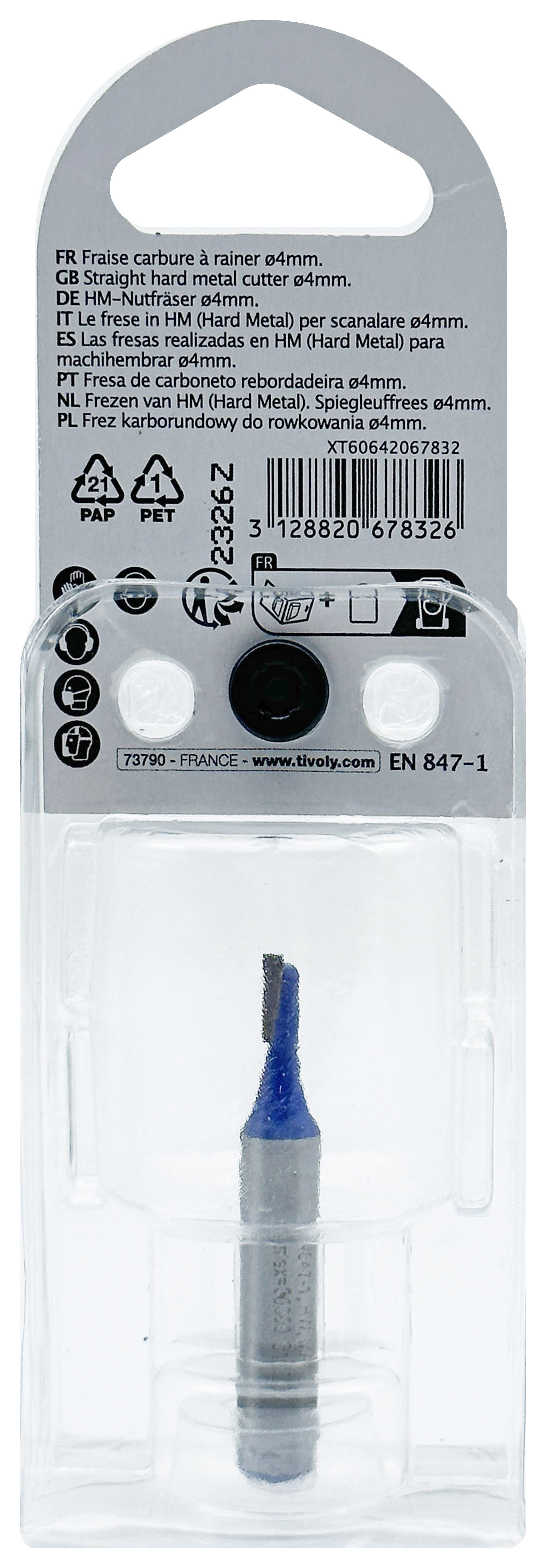 Fraise à rainurer (Blister Box) / 4 TIVOLY - XT60642067832