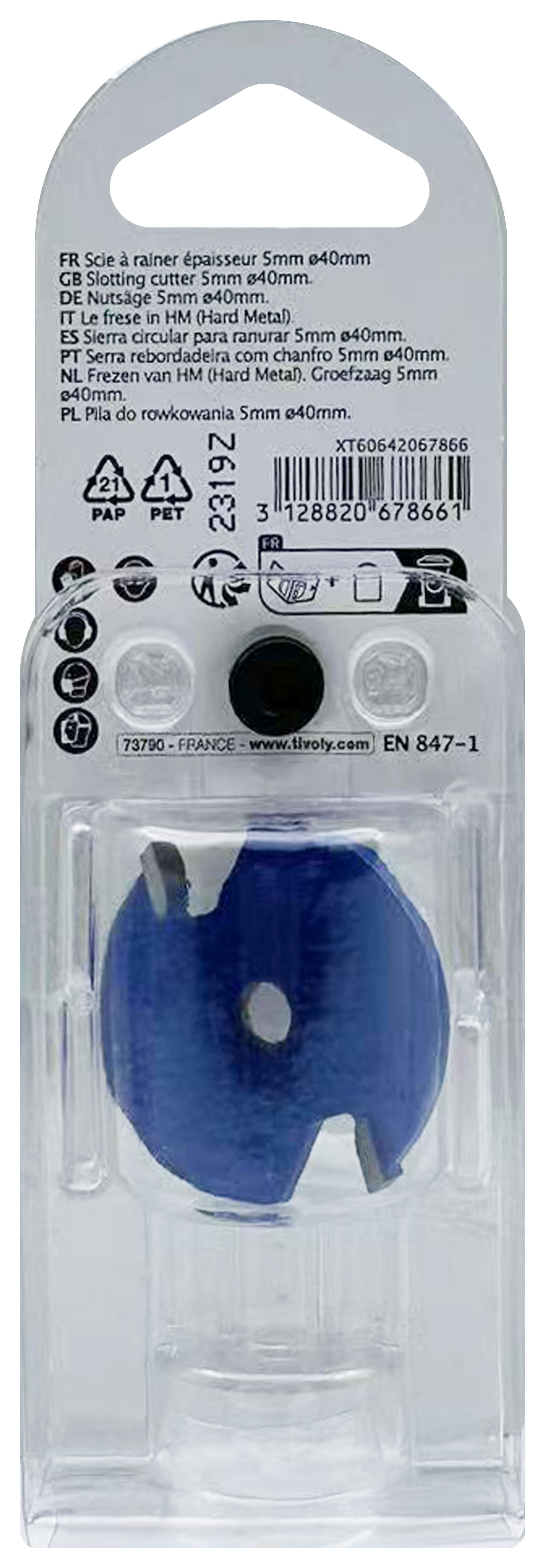 Scie à rainurer (Blister Box) / 40 TIVOLY - XT60642067866