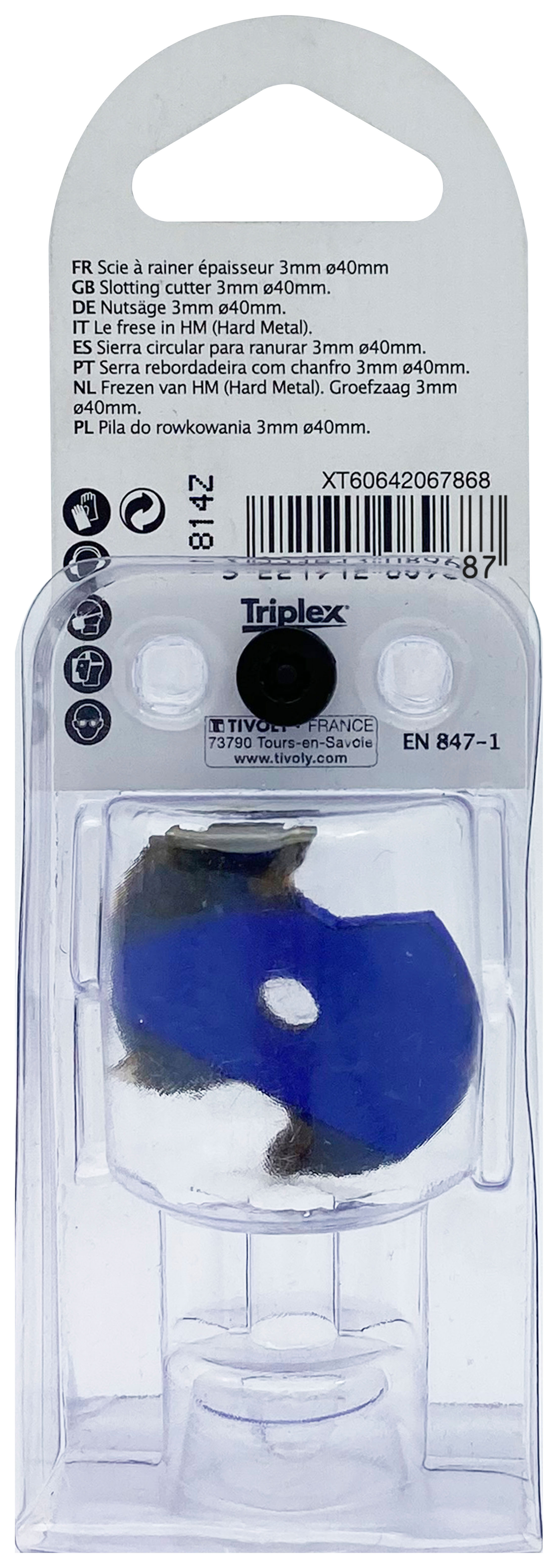 Scie à rainurer (Blister Box) / 40 TIVOLY - XT60642067868
