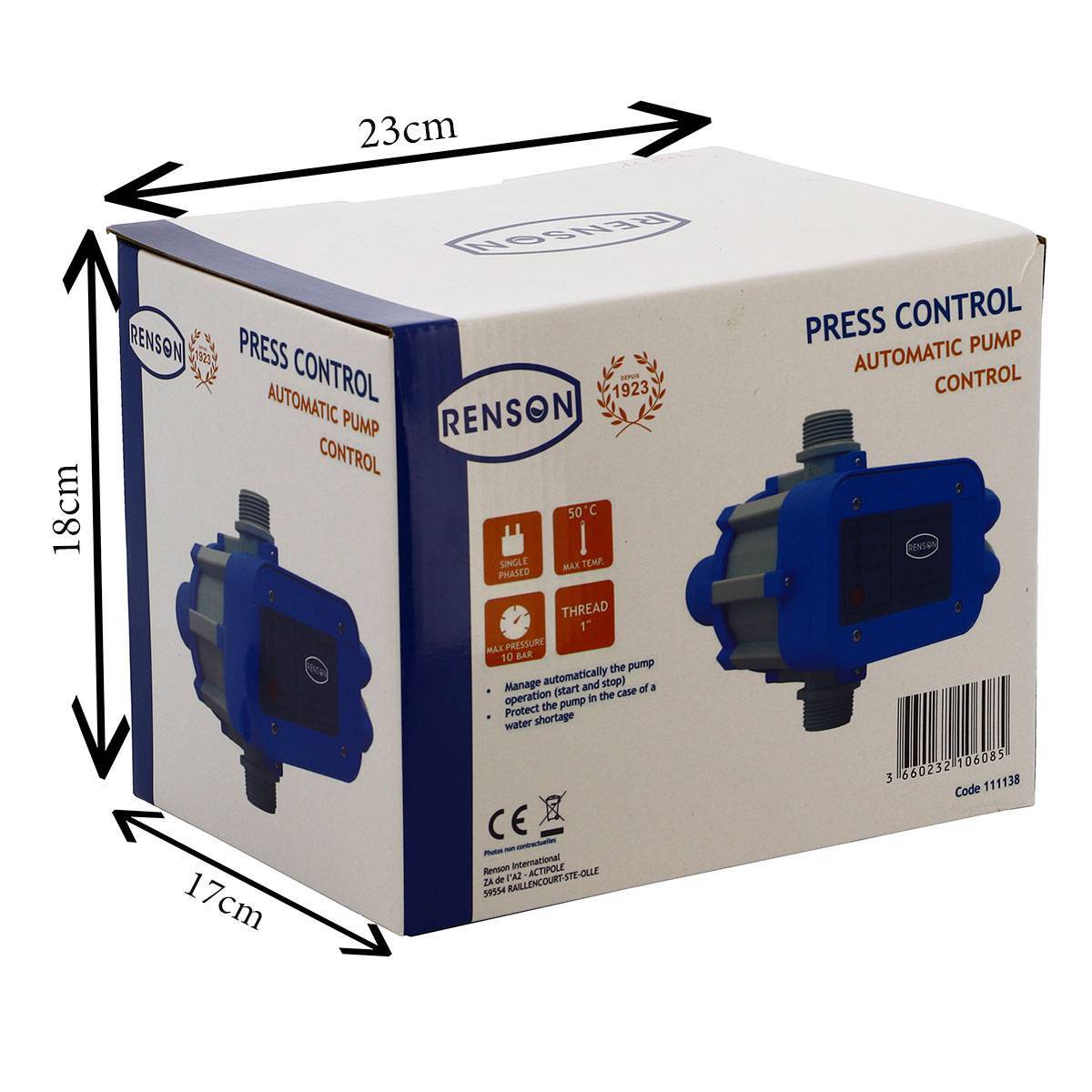 PRESSCONTROL MONO CABLE FICHE MALE - RENSON - 111138