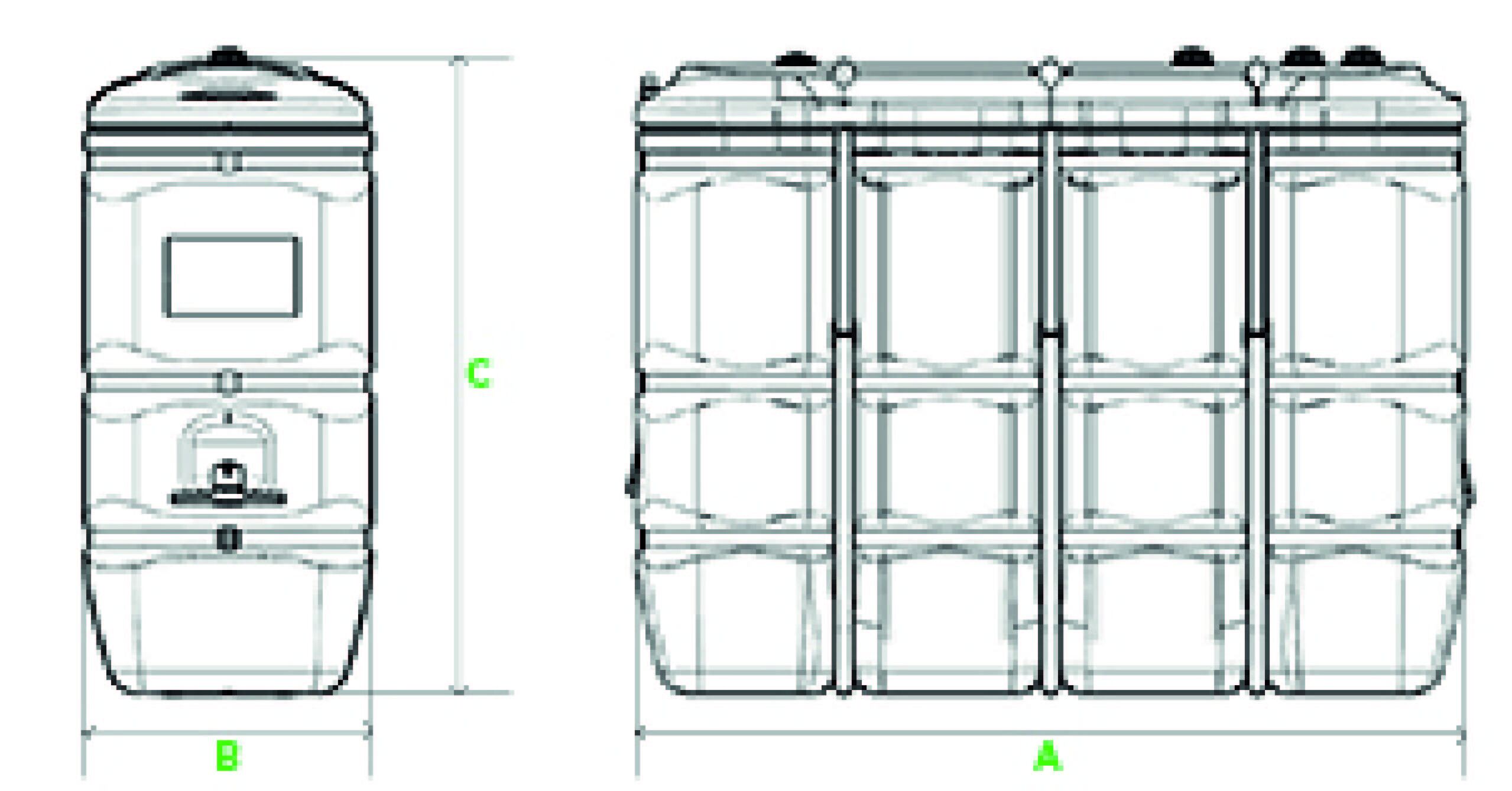 CUVE STOCKAGE FUEL PEHD 2000L NUE - RENSON - 141287